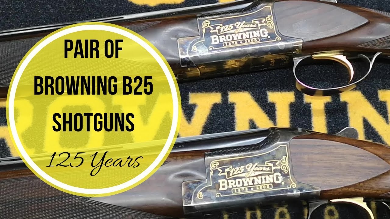 Special Pair of Browning B25 Shotguns - 20 Gauge - 125th Anniversary