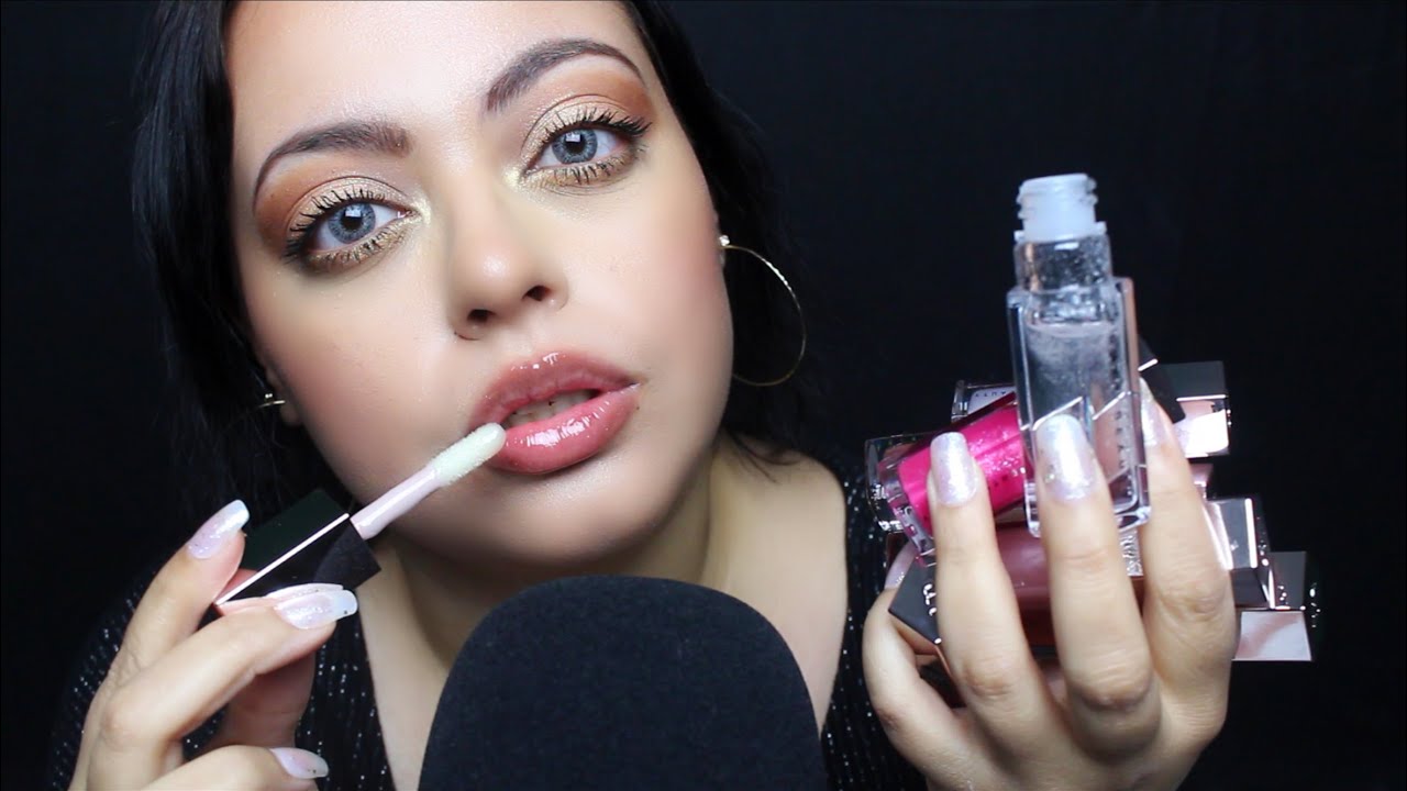 ASMR APPLYING LIP GLOSS: INTENSE MOUTH SOUNDS, PUMPING & PERSONAL ATTENTION KISSES