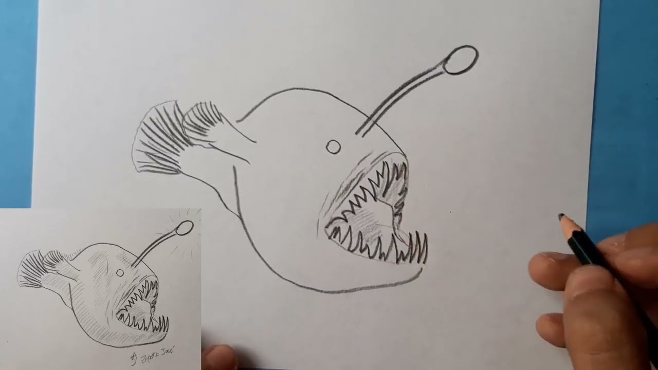 Comment dessiner le poisson diable noir