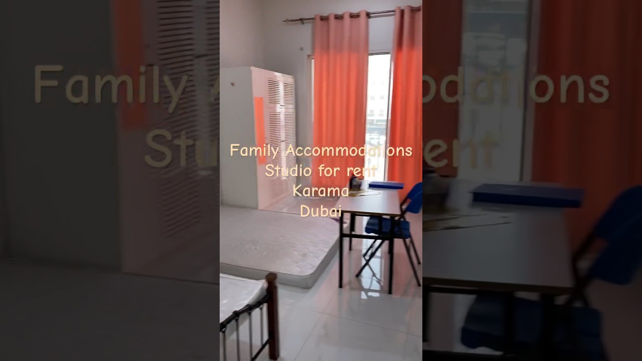 Family accommodation for rent in dubai al karama, studio for yearly rent in Dubai.
