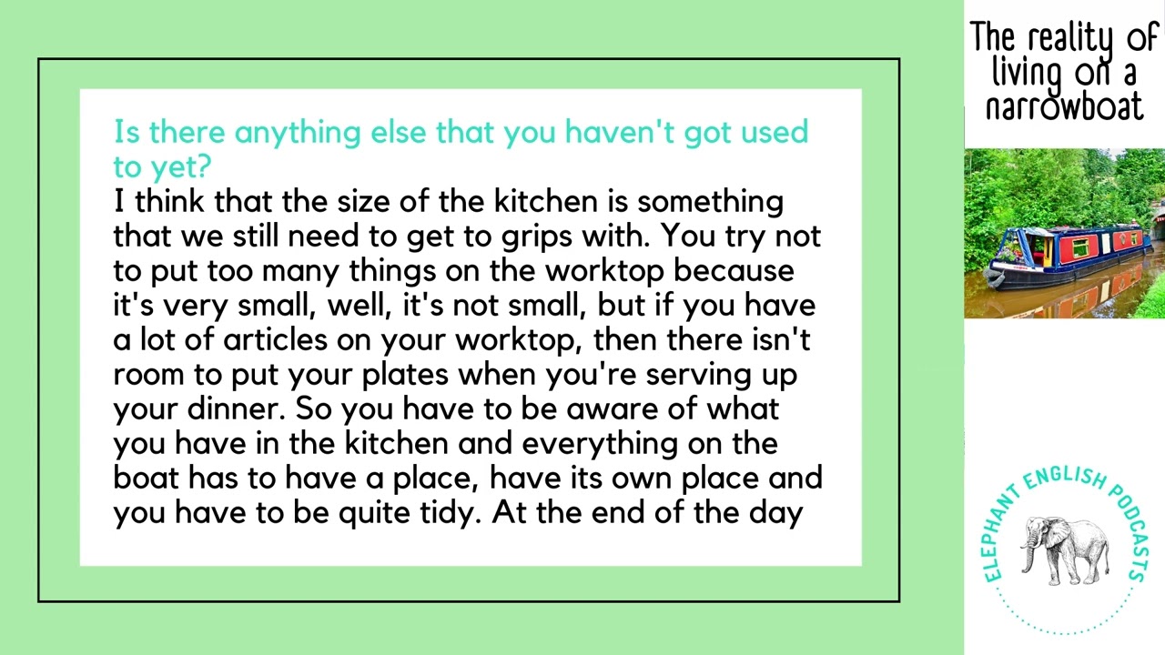 🛥️The Reality of Living on a Narrowboat🛥️Advanced English Conversation - Listening Practice B2/C1