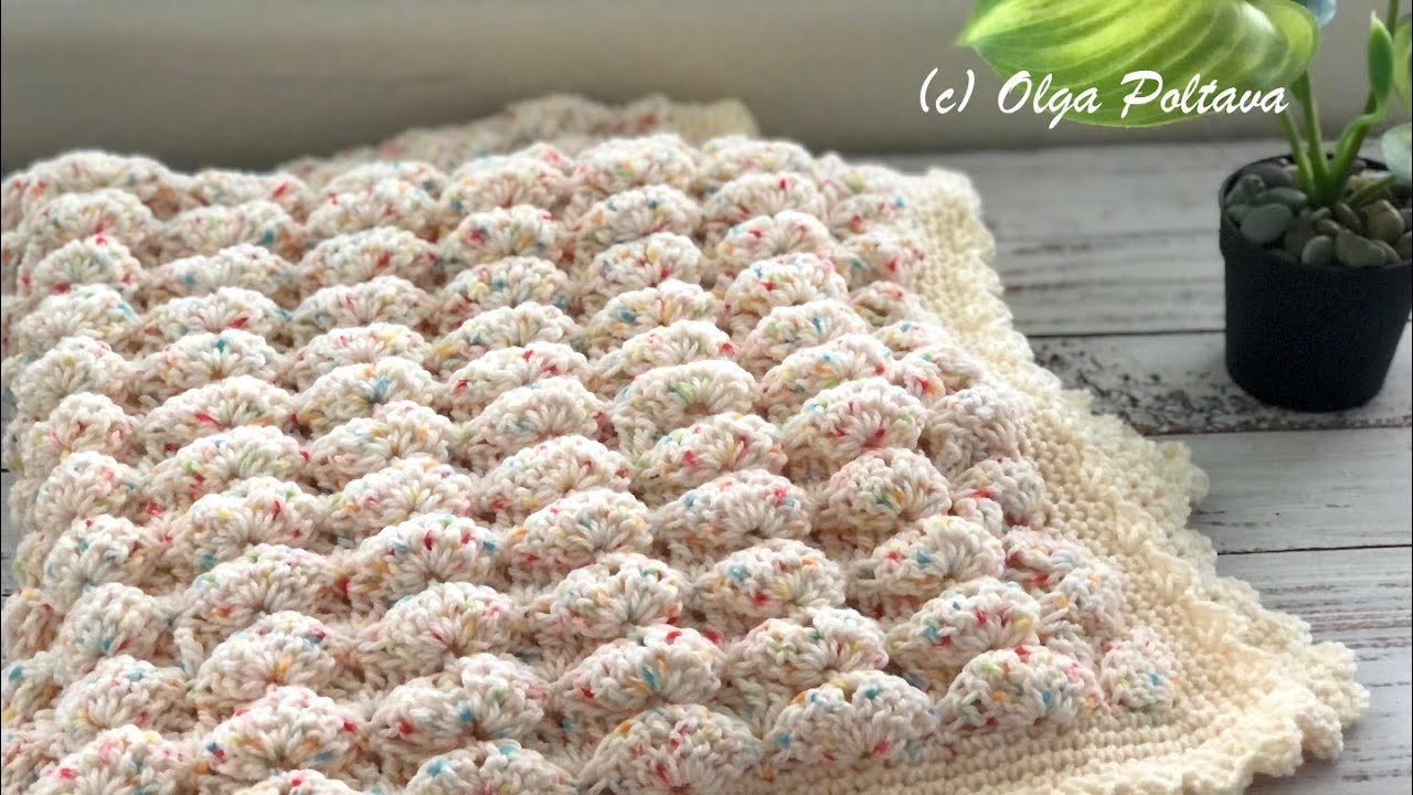 How to Crochet Big Shells Stitch for baby blankets or other projects! Crochet Video Tutorial