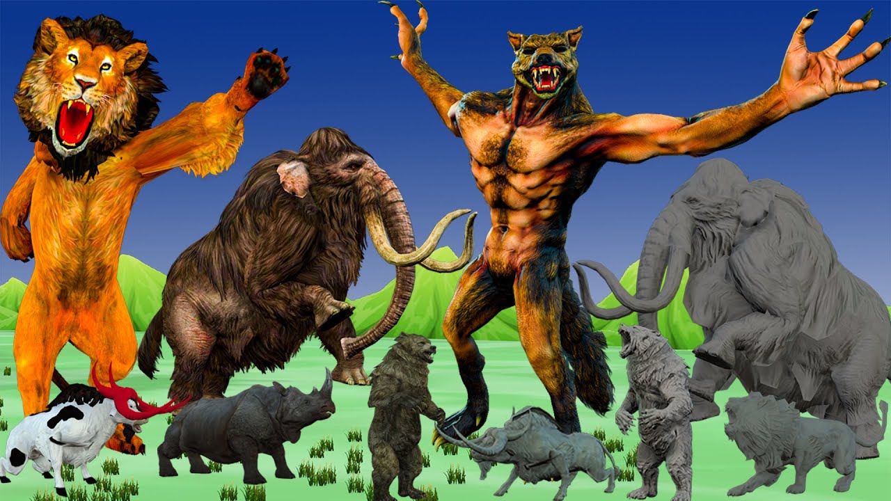 Animal Epic Battle |  Wild Animals vs Reptiles vs Mammoth Elephants | Animal Revolt Battle Simulator