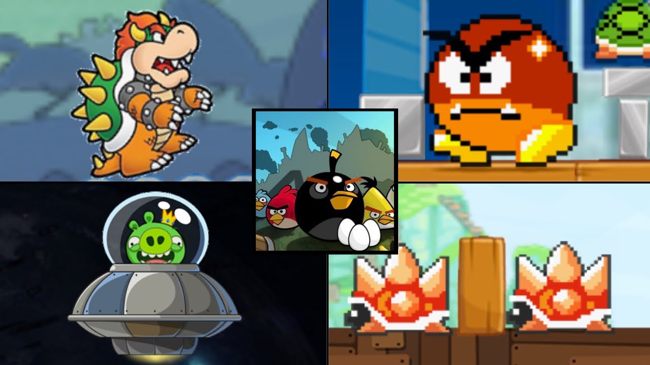 Angry Birds Mario - All Bosses (Luta dos Bosses) 1080P 60 FPS