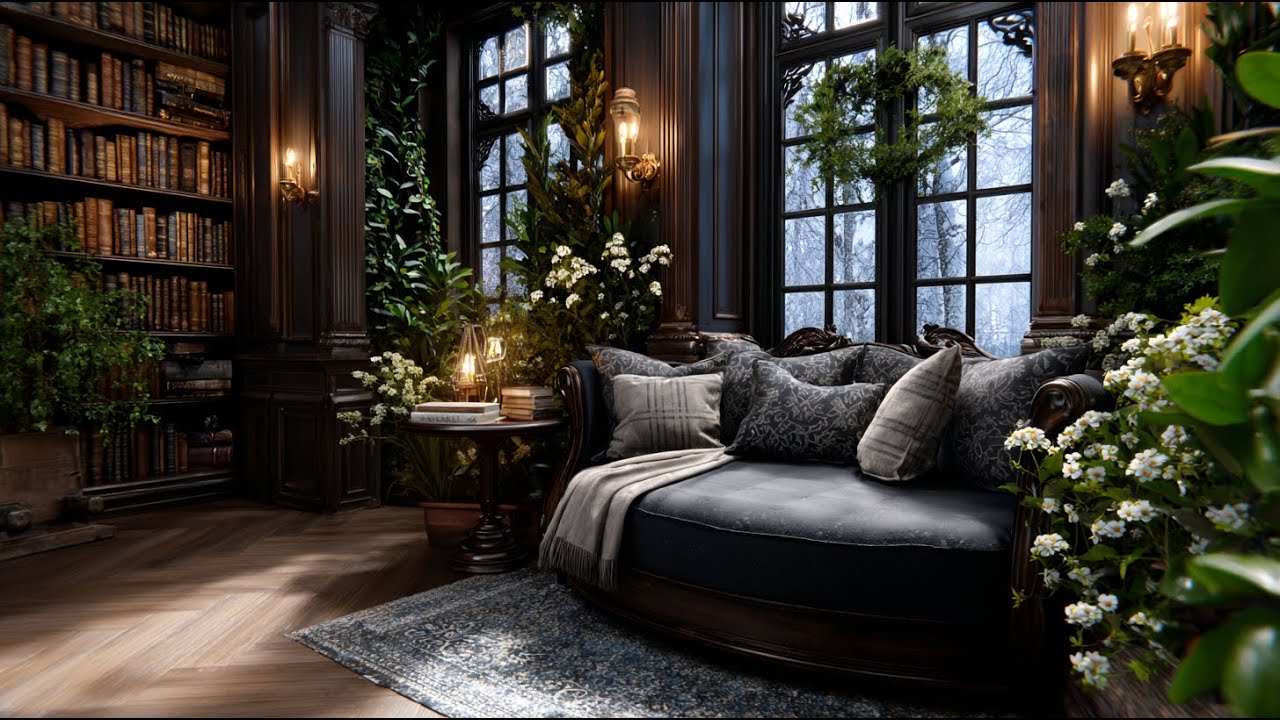 Dark Academia Winter Home Decor Ideas for a Moody, Warm, and Literary Seasonal Interior!