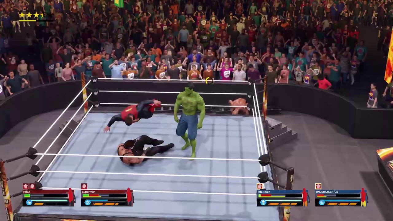 WWE 2K25 hulk vs deadpool and super man