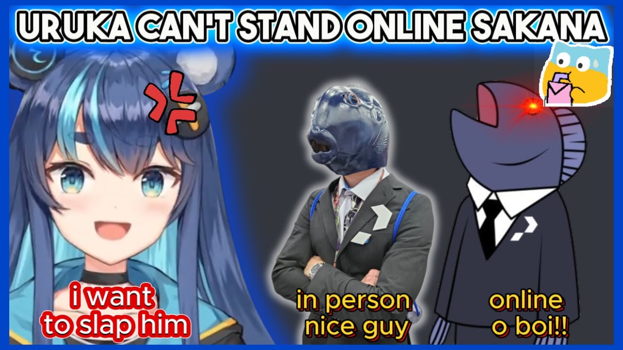 Offline Sakana is nice, but Online Sakana drives Uruka CRAZY! 😹| Fujikura Uruka Clips #phaseconnect