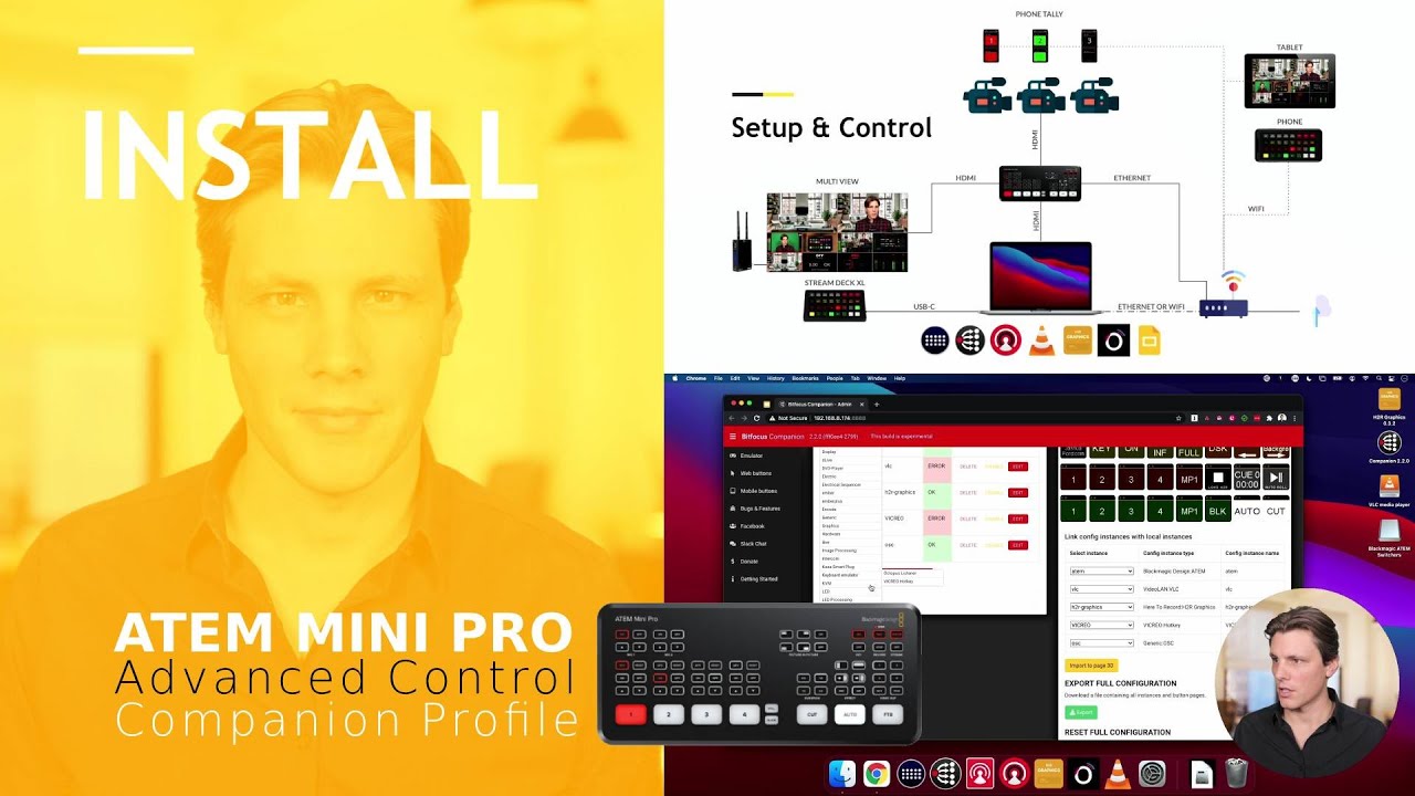 INSTALL - Advanced Control of ATEM Mini Pro with Stream Deck & Companion Profile