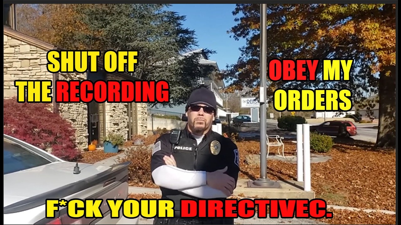 Bank Calls 4 Cops Over Man Filming on Sidewalk | First Amendment Audit in Kansas City