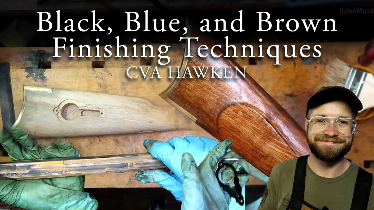 Brass Black, Cold Blueing and Wood Staining | Let's Build a CVA Hawken Part 8 | I Love Muzzleloading