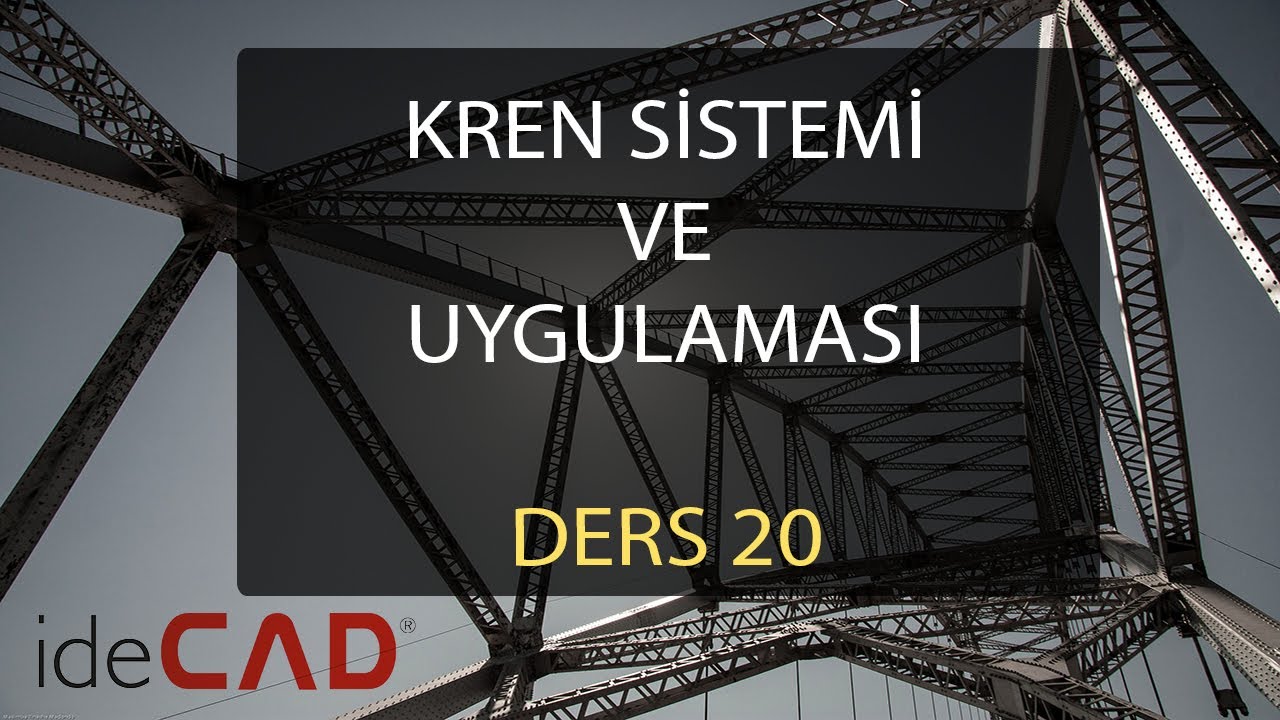İdecad Statik (Ders 20) Kren Sistemi, Kren Komutu ve Uygulaması, Vinç Çizimi, Kren Çizimi #idecad