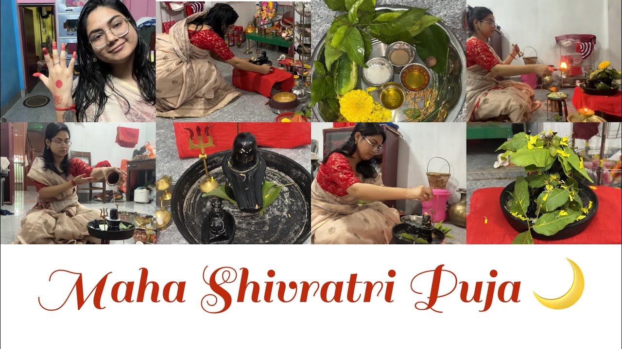 Shivratri Puja at Home 🕉️ | 4 Prahar Abhishek | Nirjala Upvas Vlog🌙