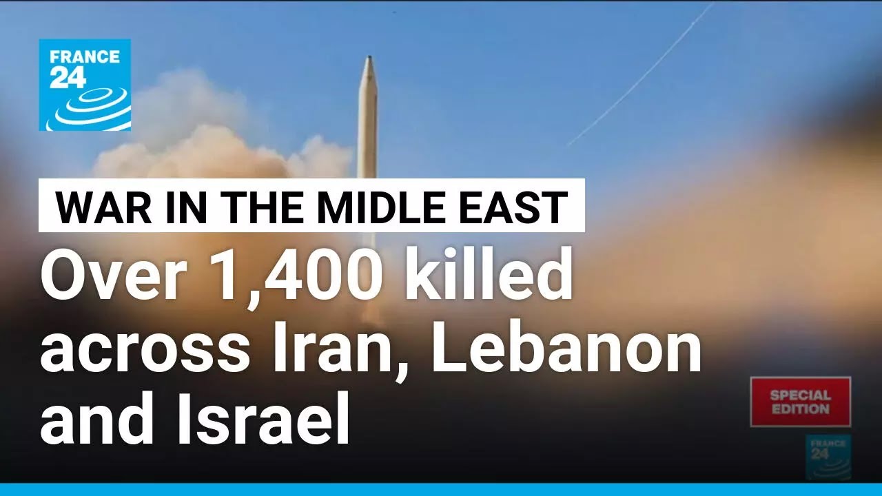 Death toll mounts in Middle East war: Over 1,400 killed across Iran, Lebanon and Israel