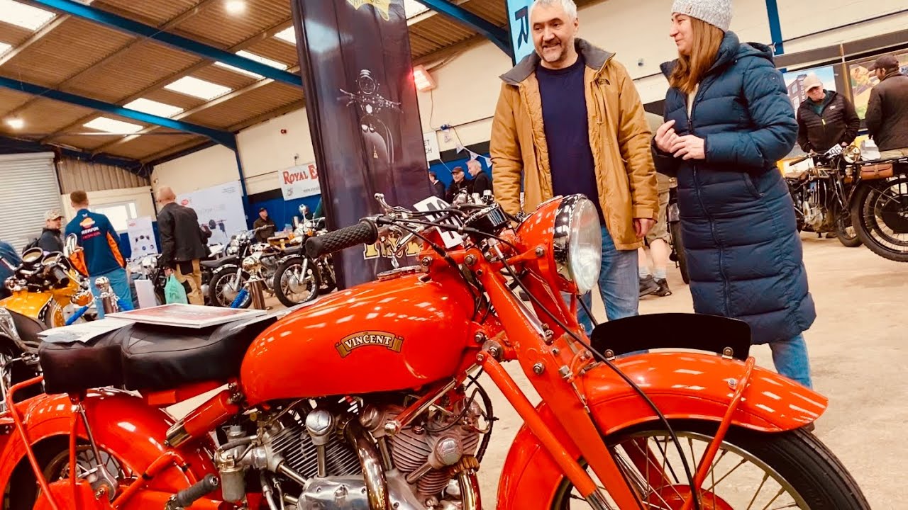 BRITISH VINCENT Triumph BSA vs JAPANESE HONDA Suzuki YAMAHA Bikes at BRISTOL CLASSIC Motorcycle Show
