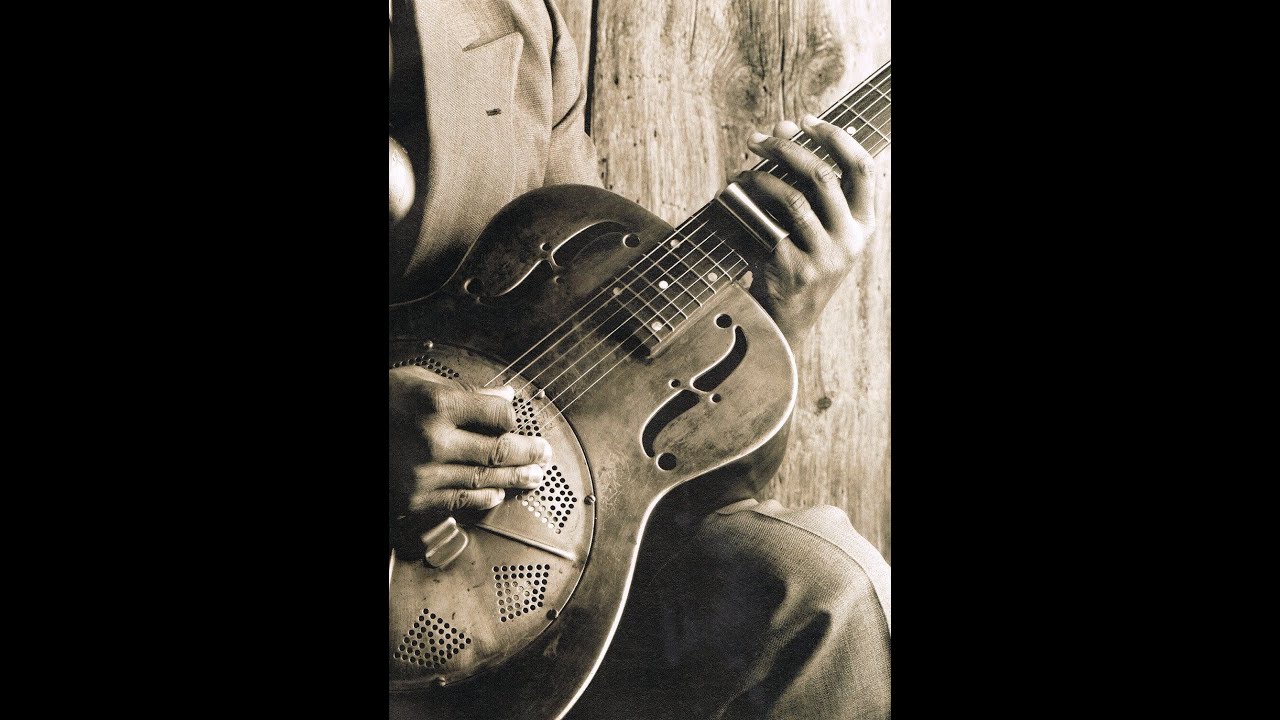 Harmonica & Resonator Guitar Slide Blues in open G tuning + tabs. Louisiana swamp.