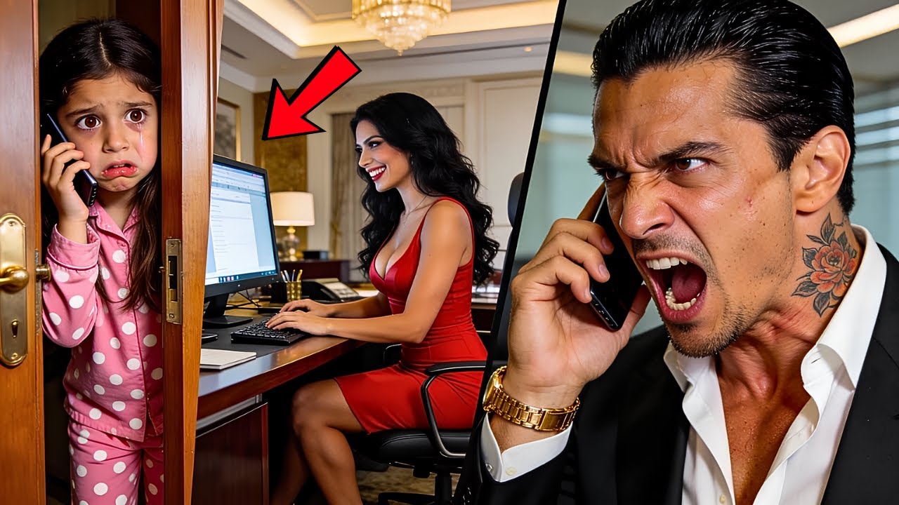 Kleines Mädchen rief heimlich Papa an: „Sie bestiehlt dich!“ – Mafiaboss kehrte zurück und…