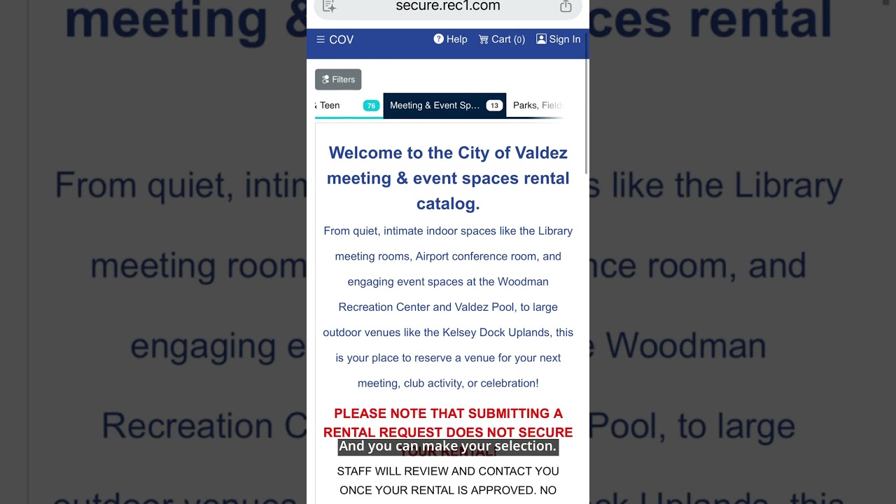 New CivicRec Mobile Experience for City of Valdez  Registrations and Reservations #valdezalaska