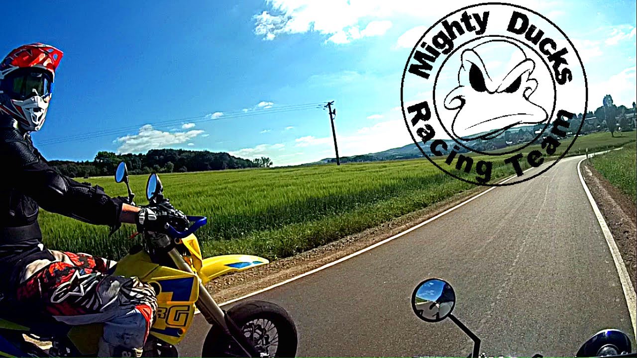 Piaggio SI Mofa und Husaberg FS 650e Supermoto Ausfahrt Summer 2017 || Onboard Mighty Ducks RT