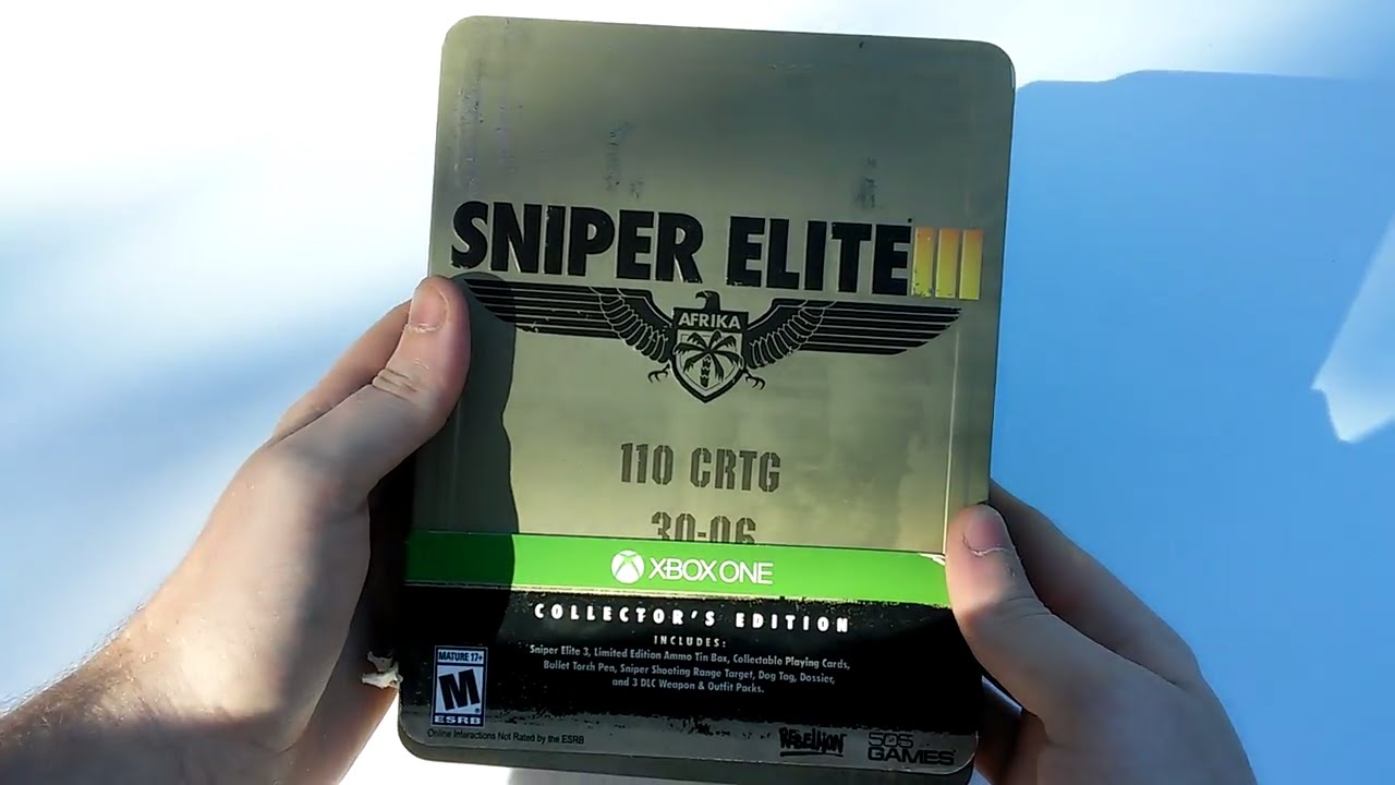 Sniper Elite 3 Collector's EDITION UNBOXING (XBOX ONE)