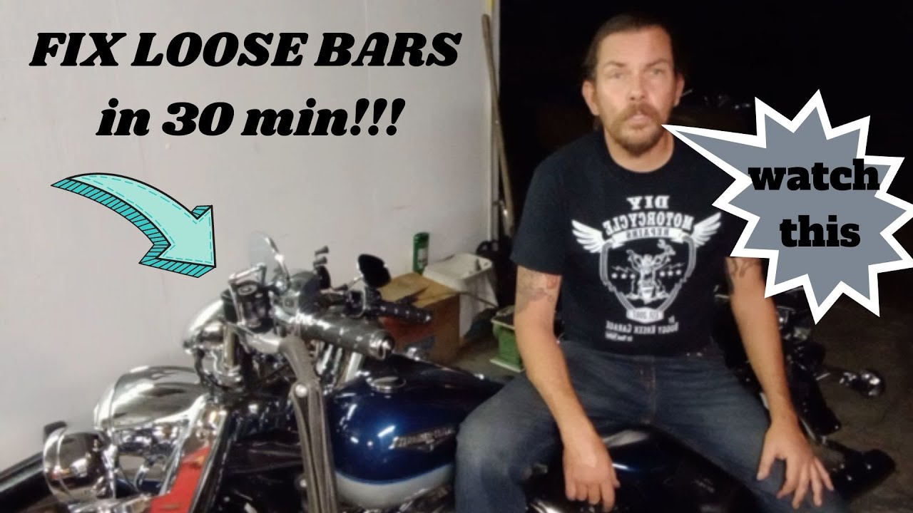 Harley Roadking loose handlebars fixed  SEE HOW !