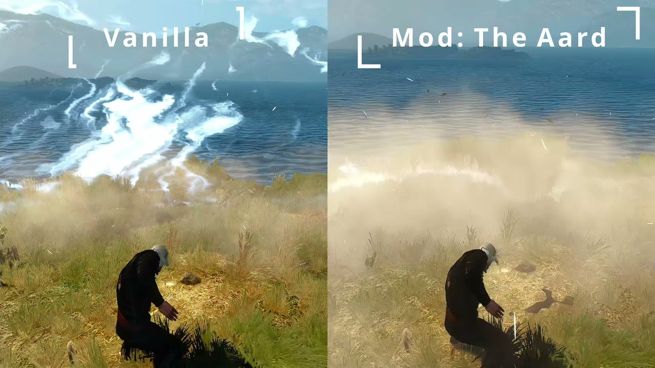 The Aard - Side by side - COMPARISON - Mod vs Vanilla