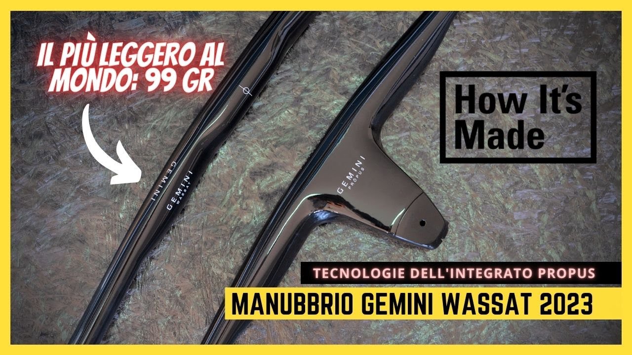 NUOVO MANUBRIO GEMINI WASSAT COM'È FATTO IL PIÙ LEGGERO AL MONDO: SOLO 99 GRAMMI.
