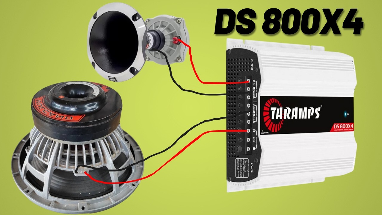 💡como instalar Modulo Ds800x4 2 Ohms 800 Rms taramps- PASSO A PASSO