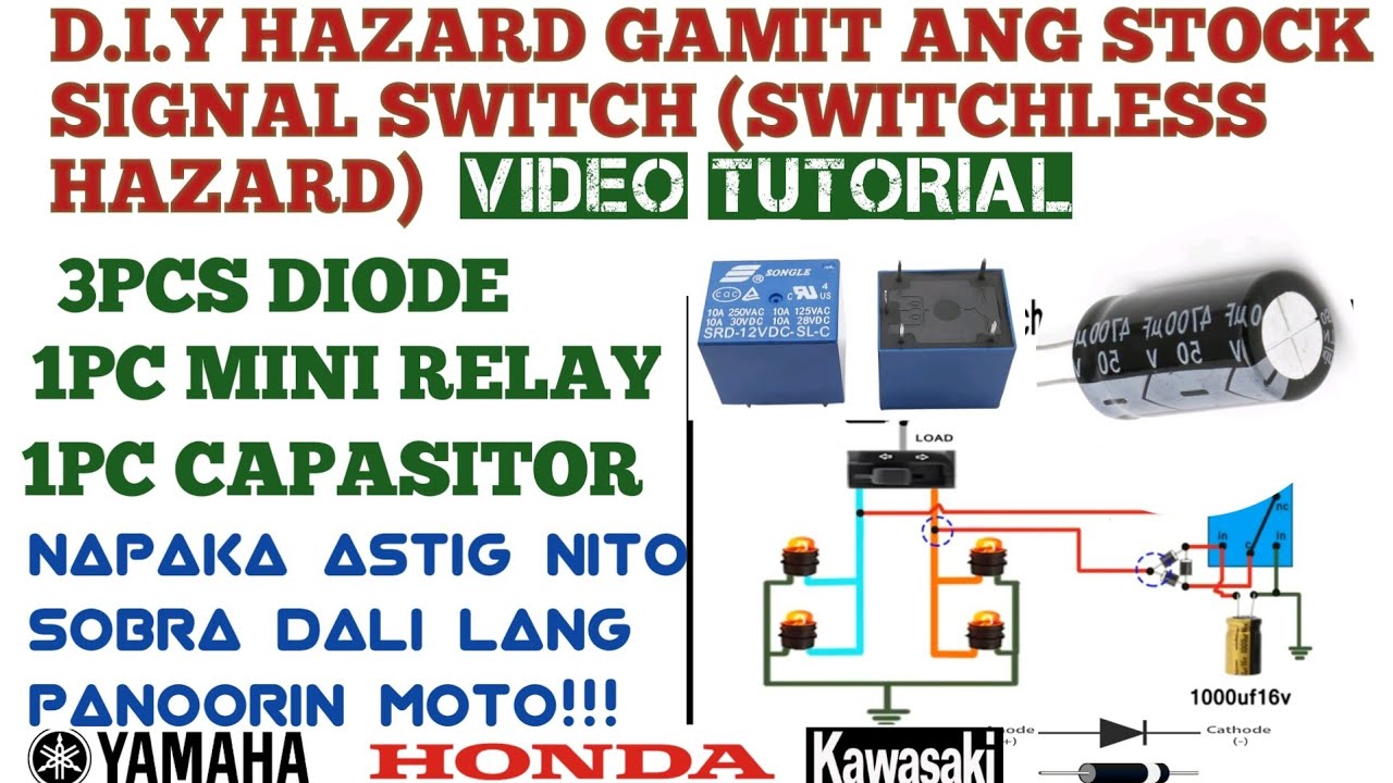 PAANU MAGLAGAY NG HAZARD GAMIT ANG STOCK  LEFT AND RIGHT SIGNAL SWITCH (SWITCHLESS HAZARD).