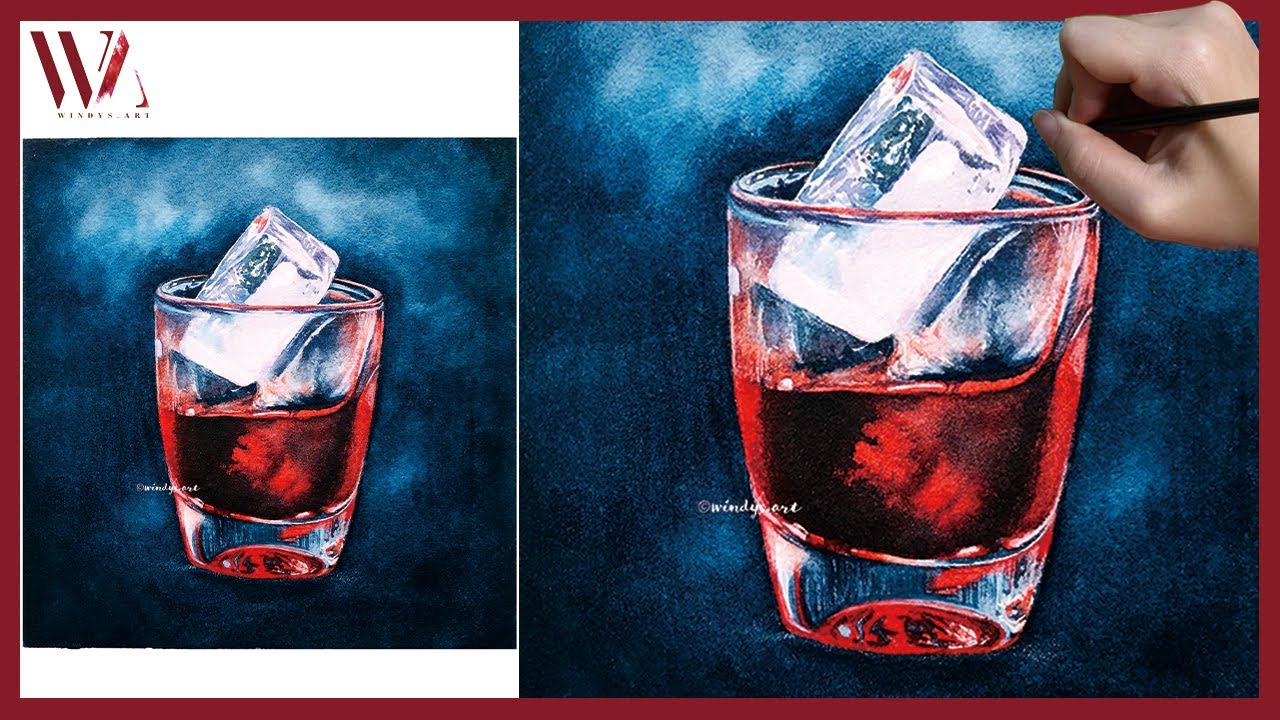 How to Paint a Cocktail in Watercolor- Windy Shih