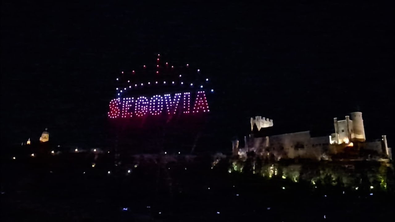 Espectáculo de drones fiestas de Segovia 2024