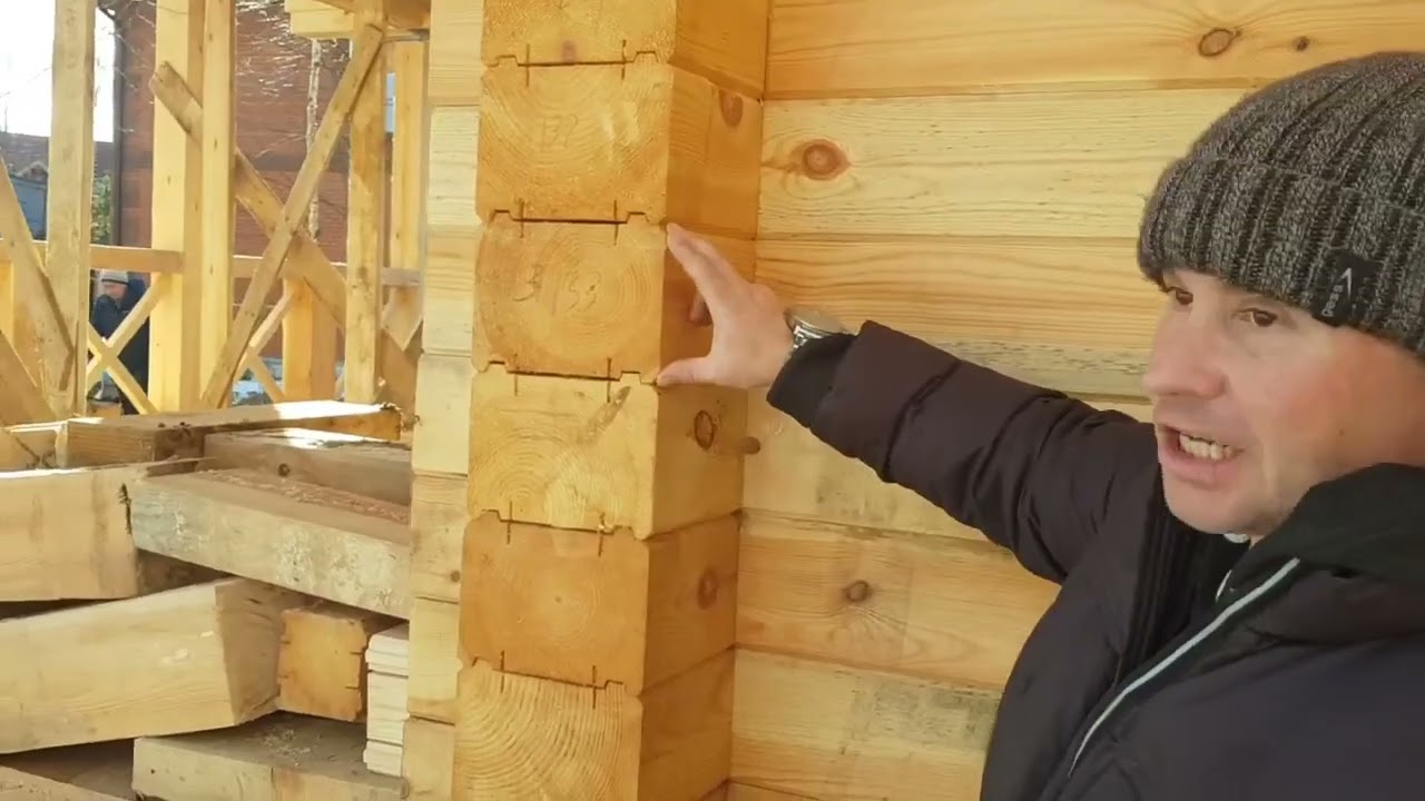 Усадка дома из бруса.