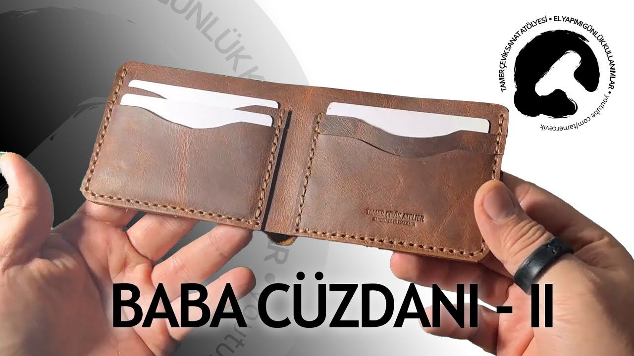 El Yapımı Baba Cüzdanı|4 Kartlık ve Yatay Para Bölmeli Cüzdan/BEDAVA KALIP PDF İÇİN KANALIMA KATIL