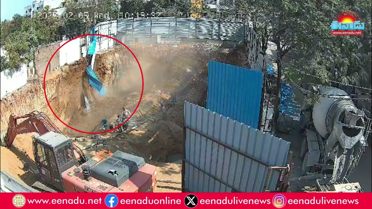 Soil collapse in excavation site