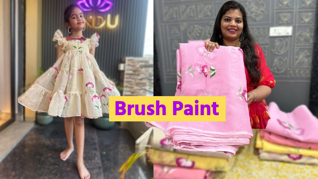 Cotton Kota With Brush Paint Fabric Collection #cottonkota #brushpainting #fabriccollection #fabric 