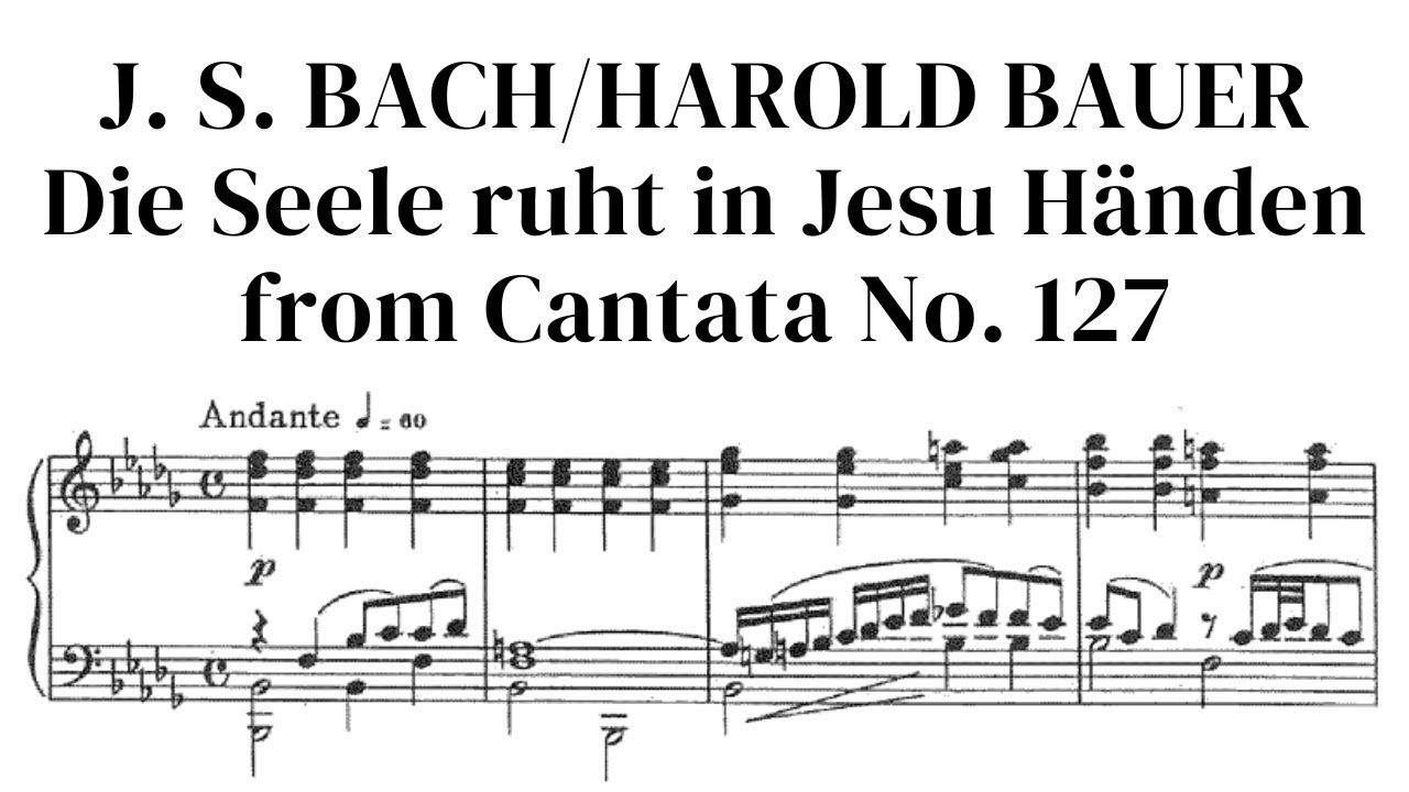 Bach/Bauer: Aria Die Seele Ruht in Jesu Händen from Cantata No. 127 with sheet music