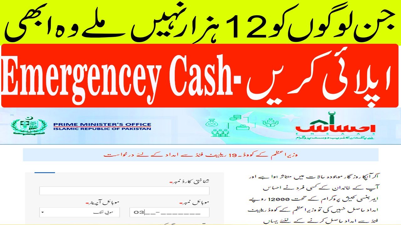 How To Online Apply For Ehsaas Labour Program | Emergencey Cash