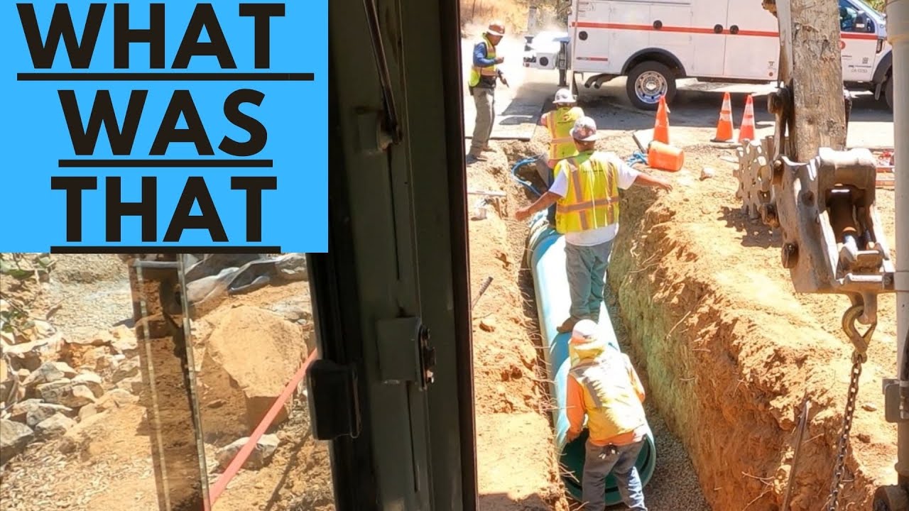 Laying pipe with a bang, Paving trenching for sewer pipe.