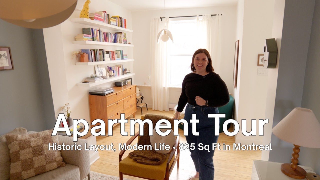 Touring a 100-Year-Old Apartment with a Unique Layout in Montreal, 825sqft/77sqm