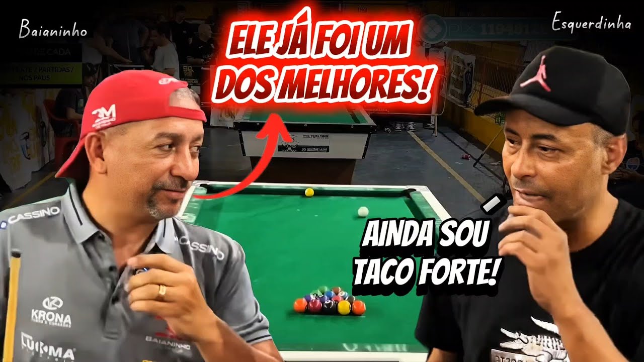BAIANINHO DE MAU&Aacute; ENFRENTOU O FORT&Iacute;SSIMO ESQUERDINHA NOS PAUS🔥😱 #sinuca 