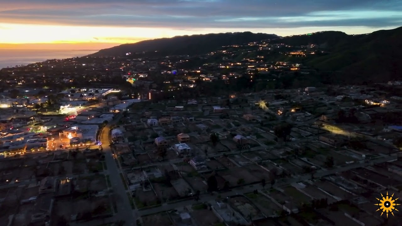 Twilight Over the Palisades: A Post-Fire Aerial Tour