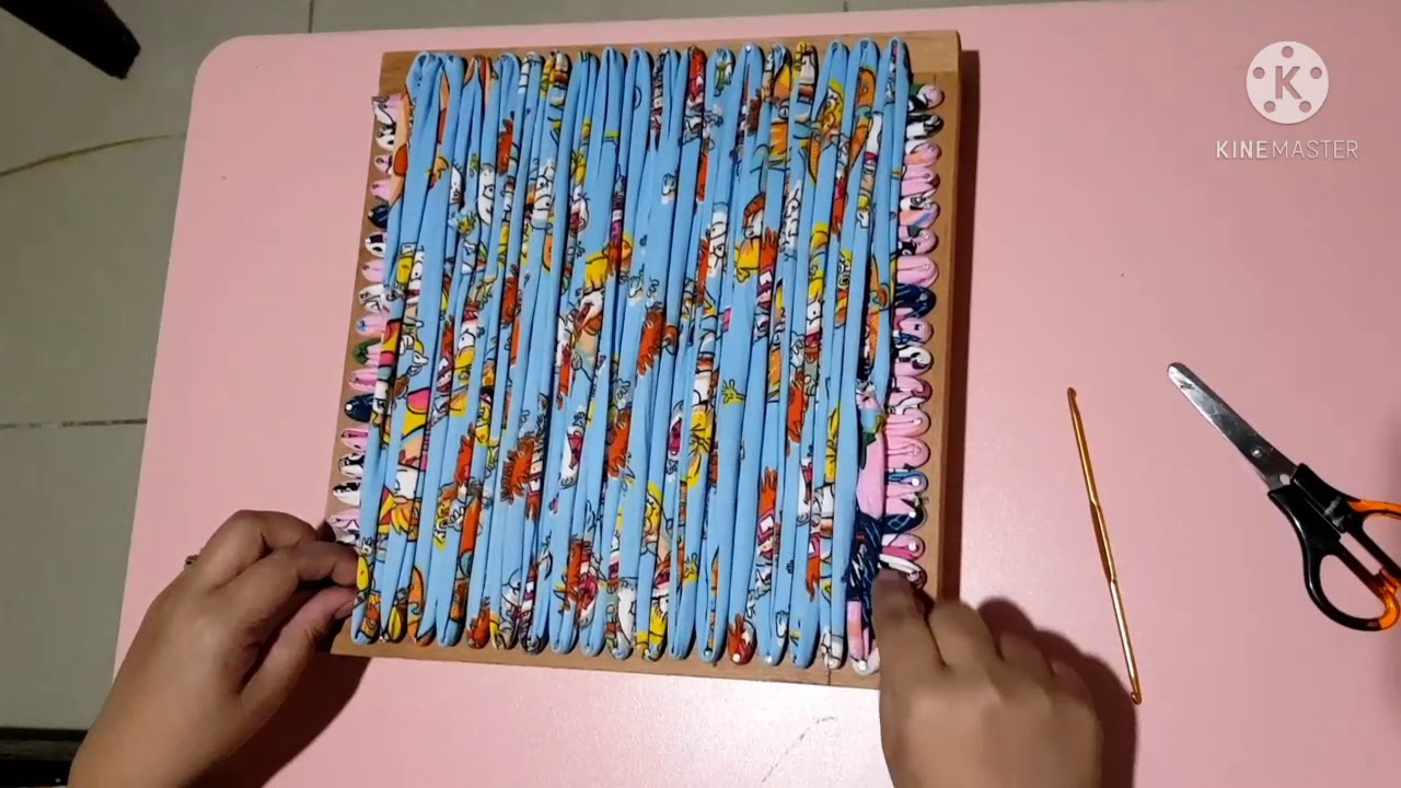 Pot holder making, easy way.