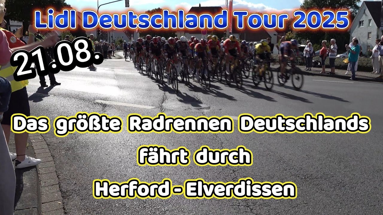 Etappe 1 -  Lidl Deutschland Tour 2025 - Fahrt durch Herford Elverdissen