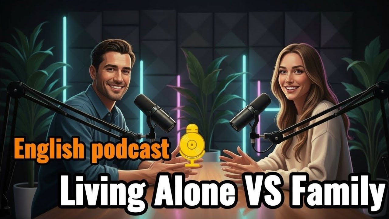 Living Alone VS Living With Family – Real Life Conversation | English Listening Practice
