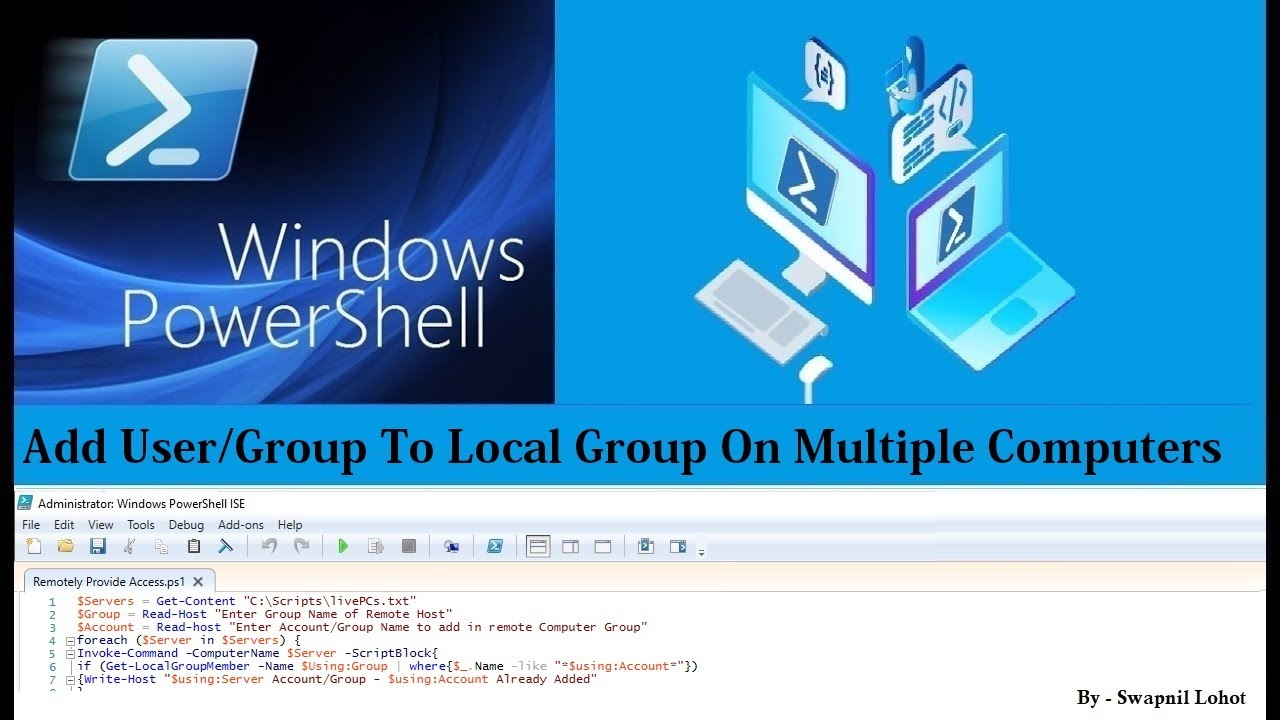 Add User/Group To The Local Administrators/RDP Group On Multiple Computers