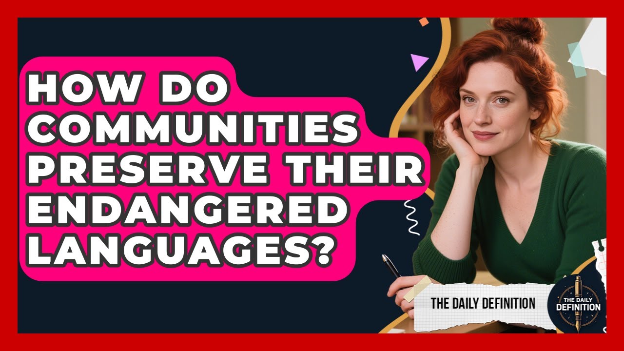 How Do Communities Preserve Their Endangered Languages? - The Daily Definition