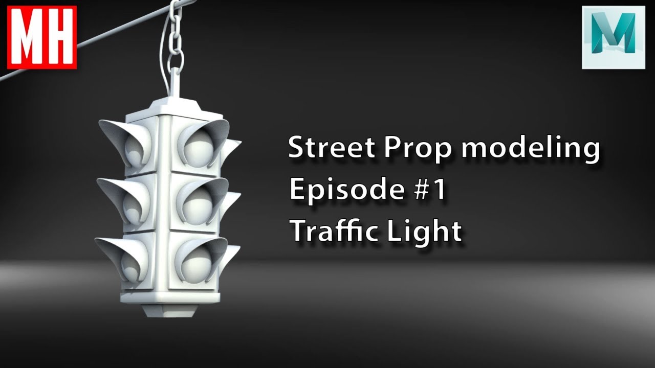3D Street Prop modeling series Episode #1 : Traffic Light