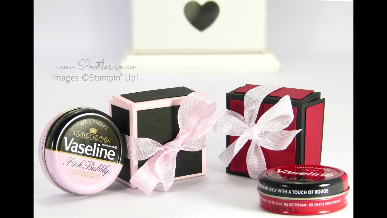 Vaseline Gift Box Tutorial using Stampin' Up! Colours