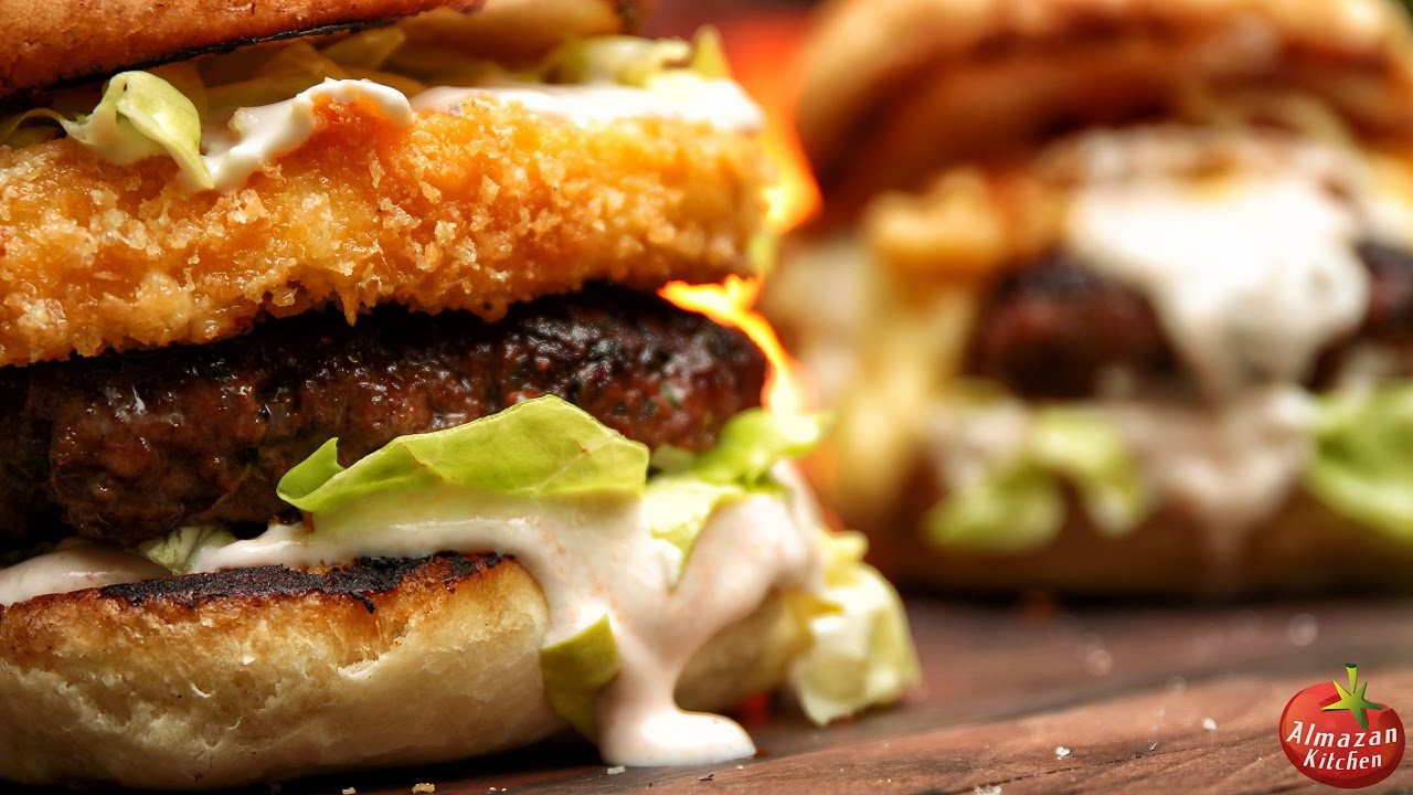 Ultimate Fried Cheese Burger! - King of Burgers 2000 CAL!