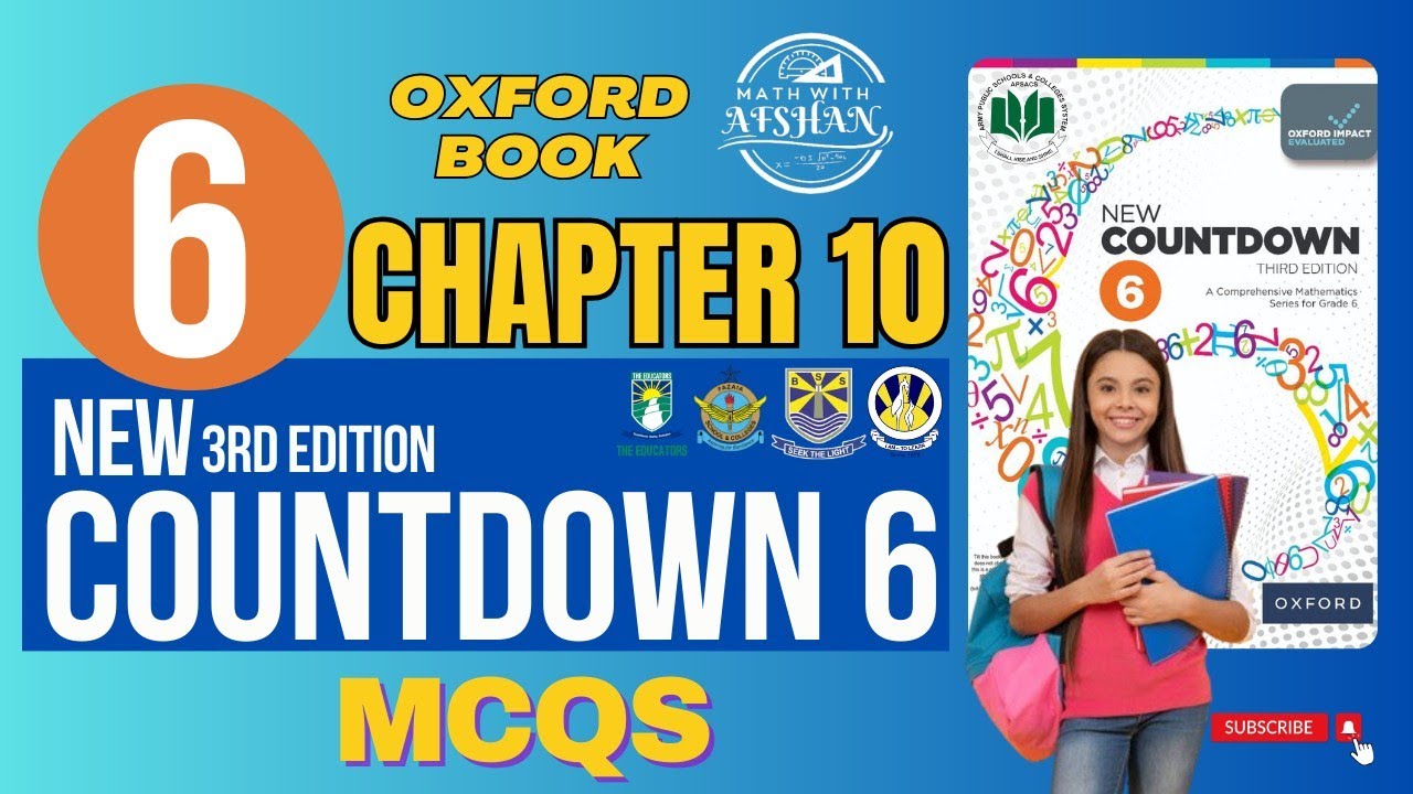 Class 6 Math Chapter 10 MCQ | oxford new countdown book 6 third edition | Math with Afshan