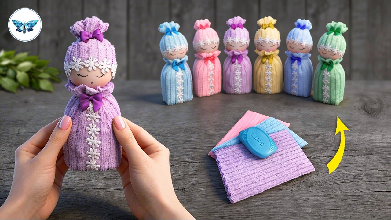 Настолько просто!😍Ароматные куколки из мыла и салфетки/полотенца🧼Подарки на скорую руку🌿